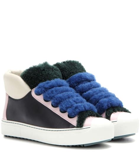 fendi sneakers womens sale|fendi shearling trimmed sneakers.